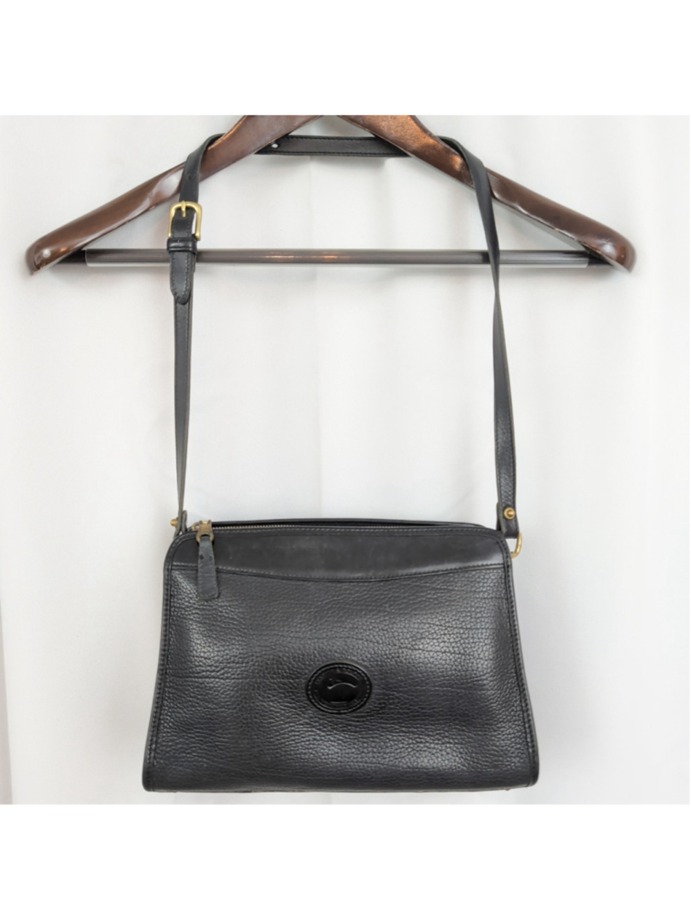 Vintage Dooney & Bourke Black on Black AWL Shoulder Bag